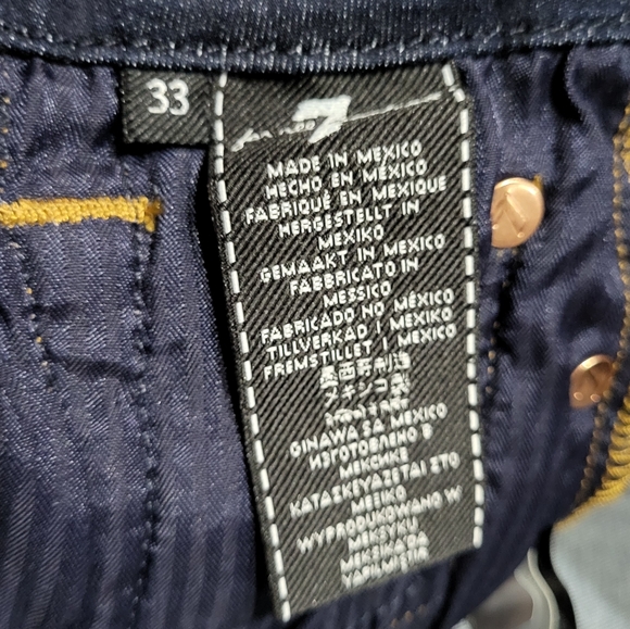 NWT 7 For All Mankind Ankle Skinny Slim Illusion Luxe darkwash Sz 33 sof… - Picture 11 of 12